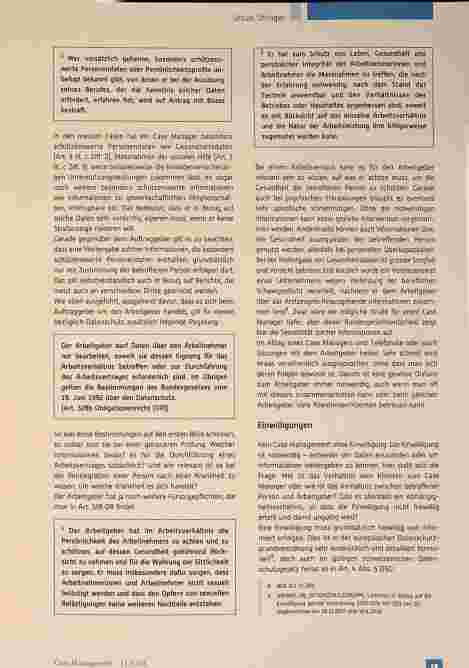Vorschauseite 2: Case Management - im Spannungsfeld mit Human Resources beziehungsweise dem Arbeitgeber
