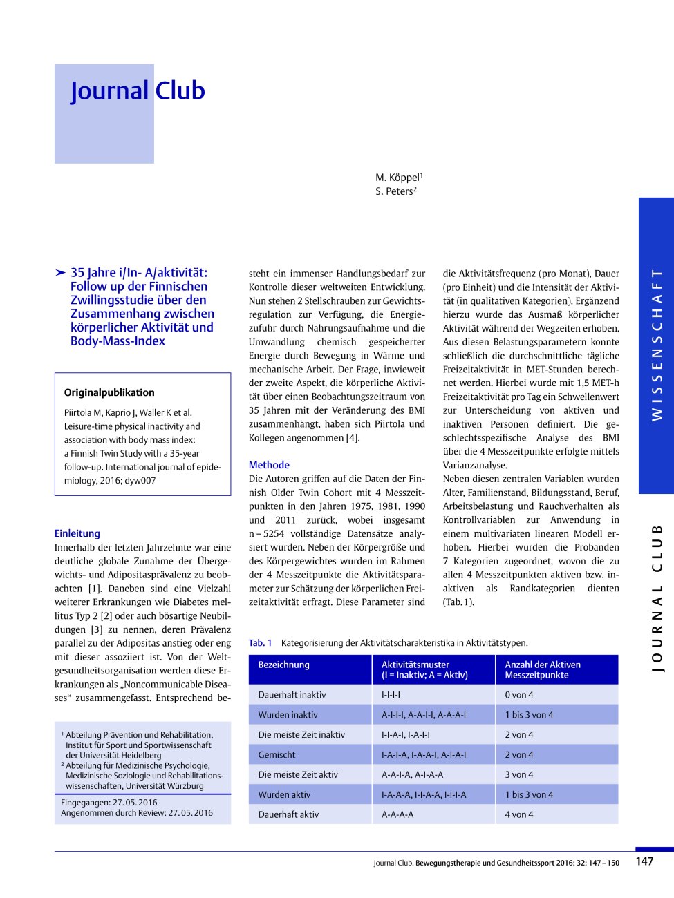 Vorschauseite 1: Journal Club