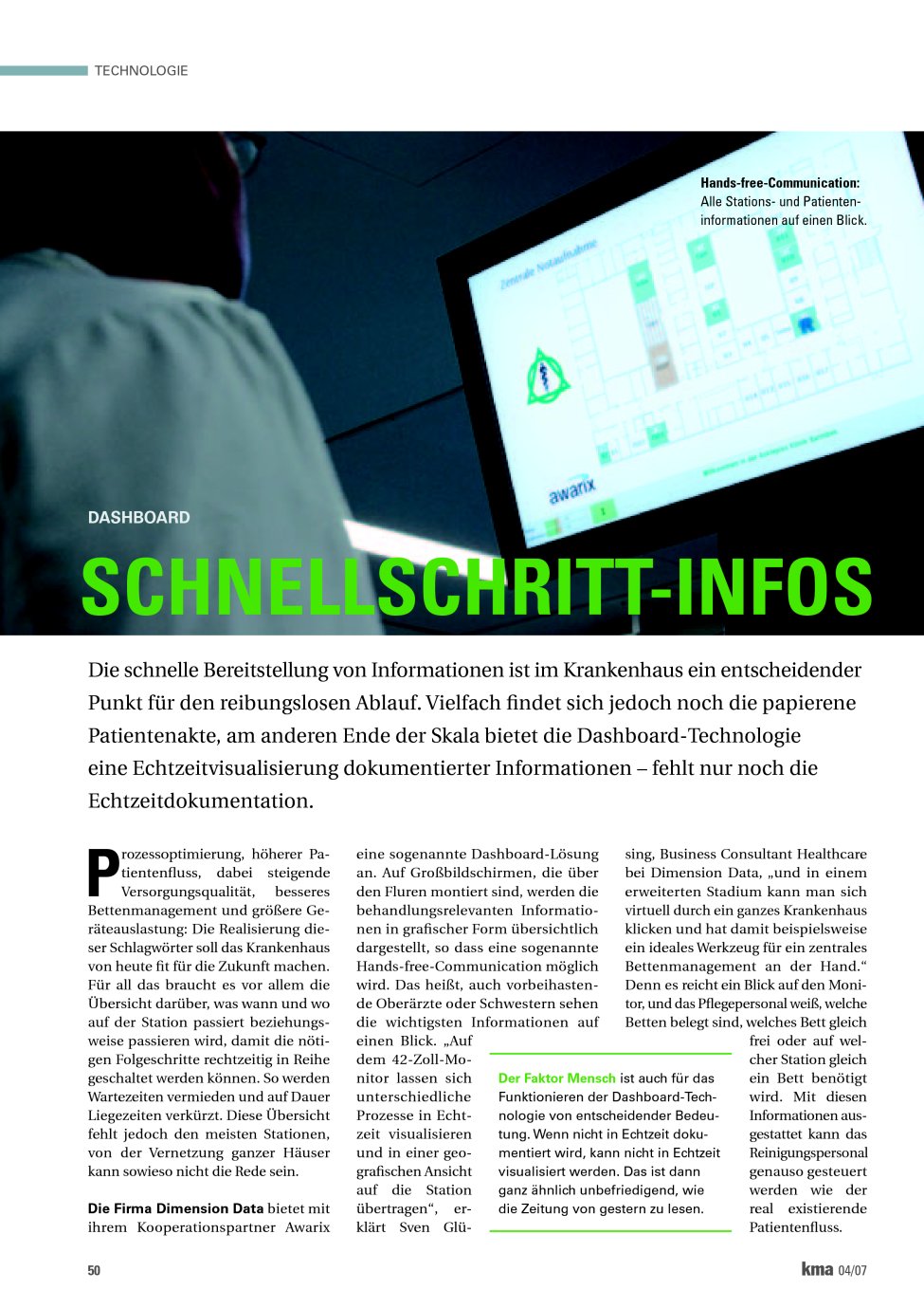Vorschauseite 1: Schnellschritt-Infos