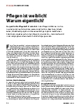 Vorschauseite 1: Pflegen ist weiblich! Warum eigentlich?