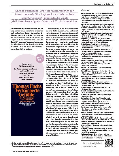 Vorschauseite 4: Verkörperte Gefühle Zur Phänomenologie von Affektivität und Interaffektivität