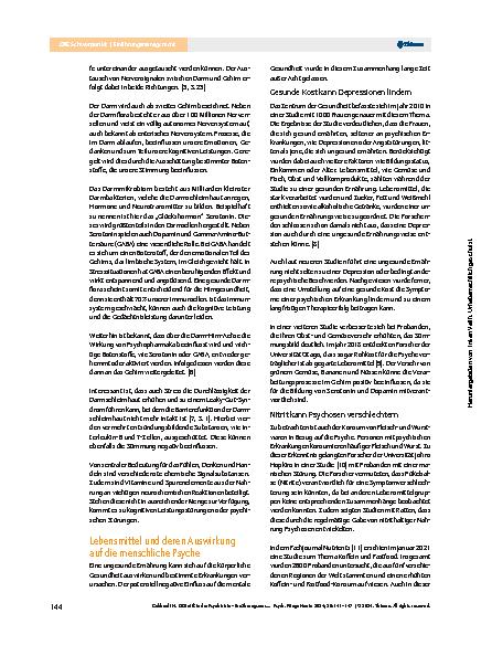 Vorschauseite 4: Diätetik in der Psychiatrie – Ernährungsumstellung als Grundbaustein für psychisches Wohlbefinden