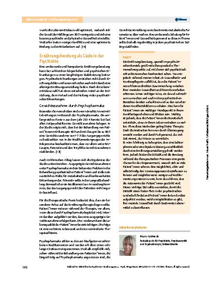 Vorschauseite 6: Diätetik in der Psychiatrie – Ernährungsumstellung als Grundbaustein für psychisches Wohlbefinden