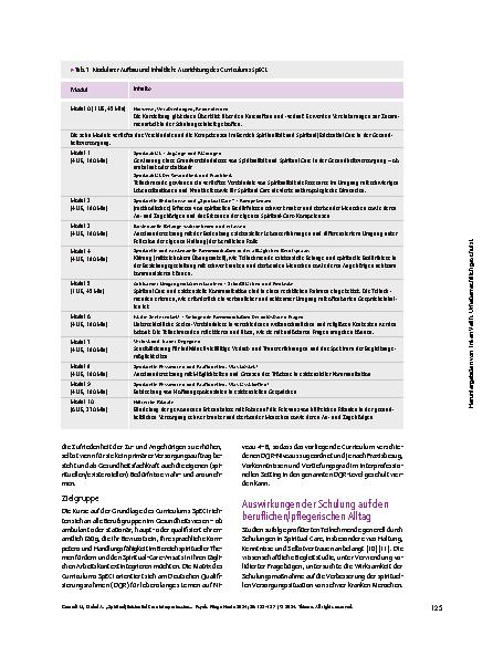 Vorschauseite 3: "Spiritual/Existential Care interprofessionell" – ein Schulungskonzept für Gesundheitsfachberufe