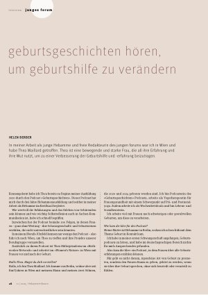 Vorschauseite 1: Geburtsgeschichten hören, um Geburtshilfe zu verändern