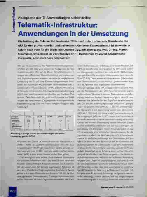 Vorschauseite 1: Telematik-Infrastruktur: Anwendungen in der Umsetzung