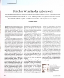 Vorschauseite 1: Frischer Wind in der Arbeitswelt