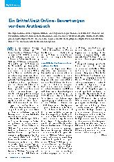 Vorschauseite 1: Ein Drittel liest Online-Bewertungen vor dem Arztbesuch.