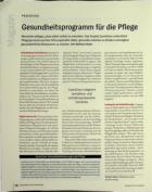Vorschauseite 1: Gesundheitsprogramm für die Pflege