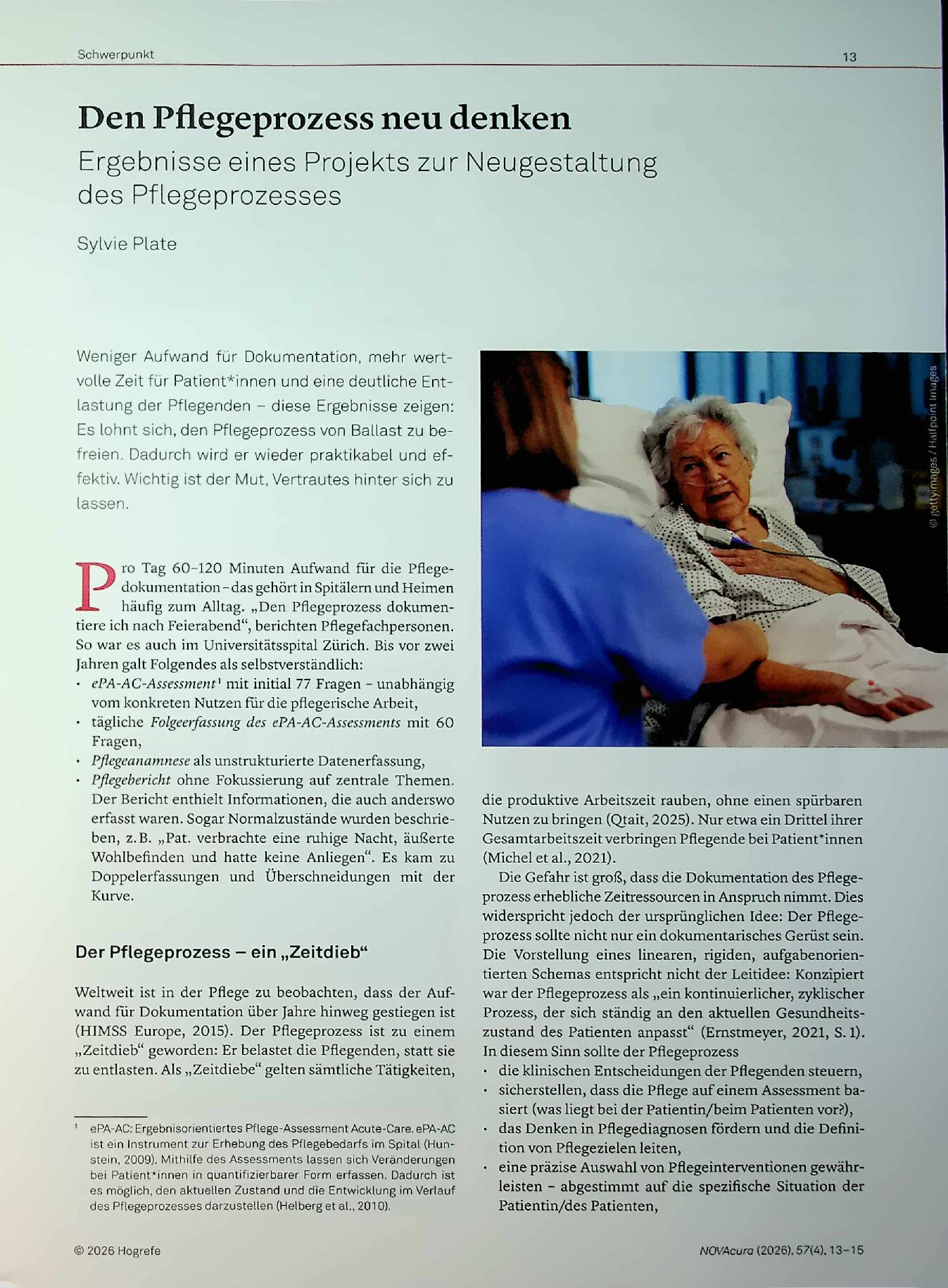 Vorschauseite 1: Den Pflegeprozess neu denken