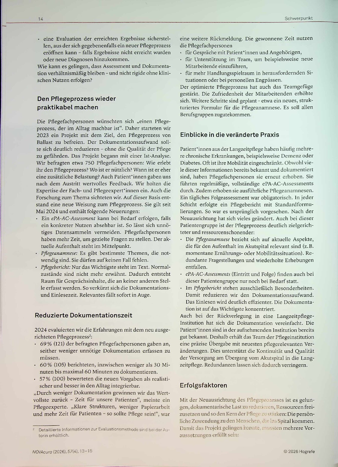Vorschauseite 2: Den Pflegeprozess neu denken