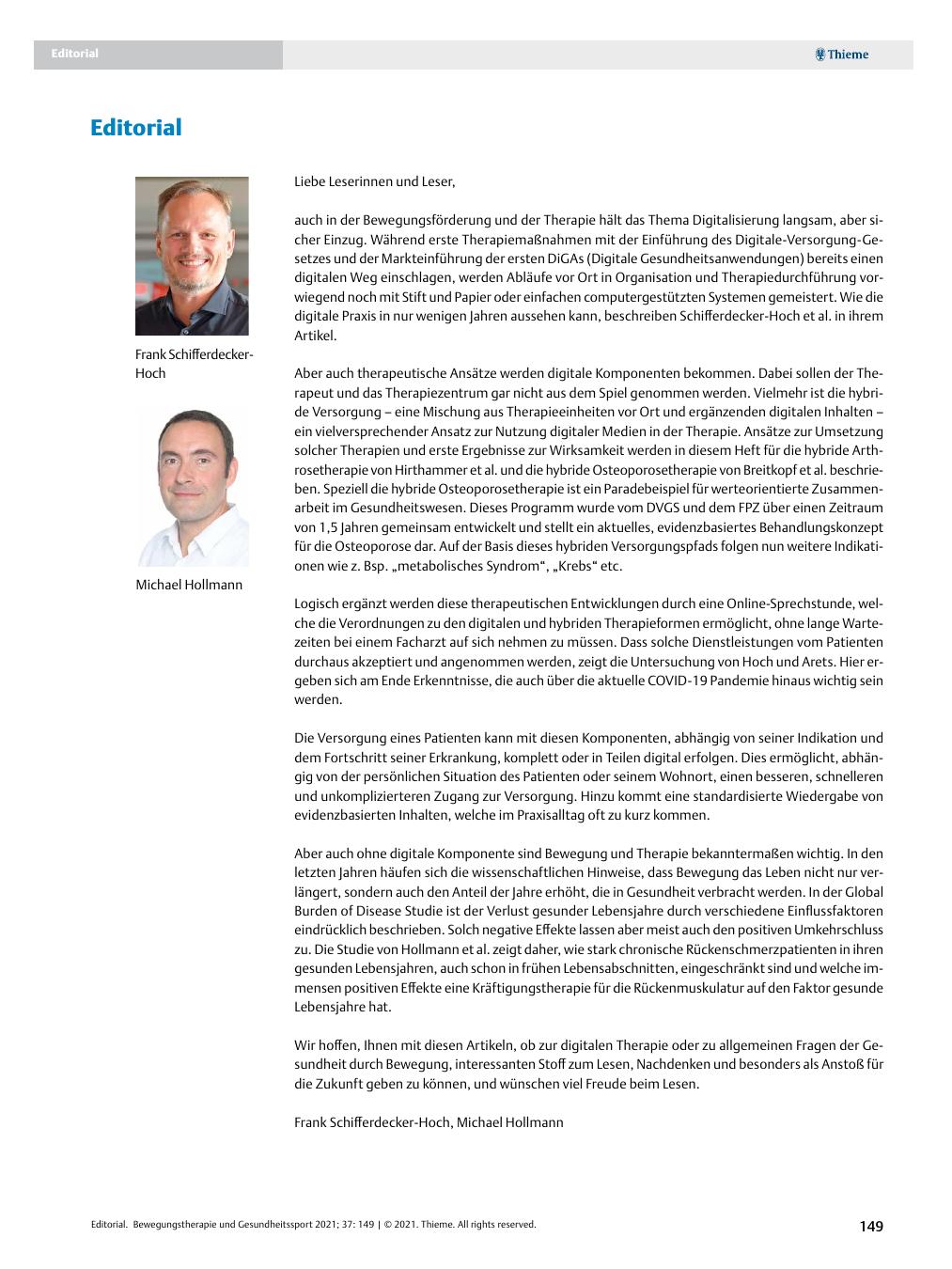 Vorschauseite 1: Editorial