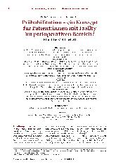 Vorschauseite 1: Prähabilitation - ein Konzept für Patient: innen mit Frailty im perioperativen Bereich? Eine Übersichtsarbeit