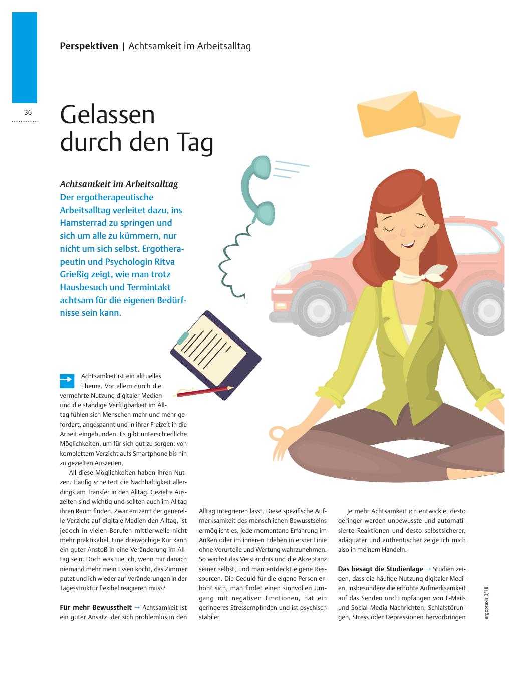 Vorschauseite 1: Achtsamkeit im Arbeitsalltag ? Gelassen durch den Tag