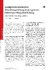 Vorschauseite 1: Kompetenzorientierte Abschlussprüfung in der generalistischen Pflegeausbildung. Was muss berücksichtigt werden?