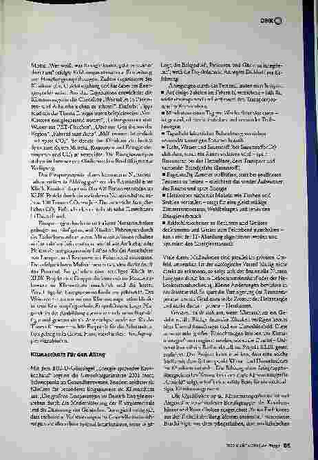 Vorschauseite 2: PFLEGEKRÄFTE SETZEN AUF KLIMASCHUTZ UND UMWELTBILDUNG