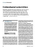 Vorschauseite 1: Evidenzbasiert unterrichten