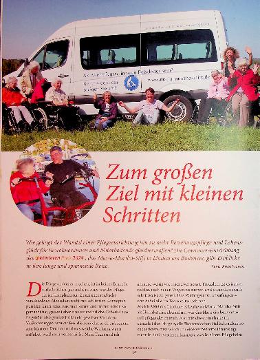 Vorschauseite 1: Zum großen Ziel mit kleinen Schritten.