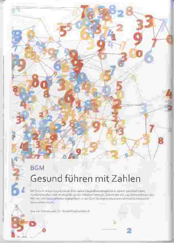 Vorschauseite 1: BGM Gesund führen mit Zahlen