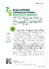 Vorschauseite 1: Klage wegen Unterbesetzung - was folgt daraus?