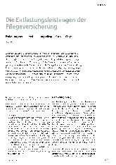 Vorschauseite 1: Die Entlastungsleistungen der Pflegeversicherung: Entlastungsbetrag - Verhinderungspflege - Kurzzeitpflege