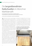 Vorschauseite 1: Die langjährig bewährten Nullschwellen im Münchner Mathildenstift