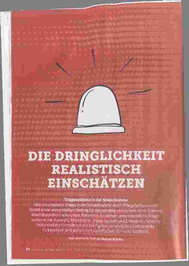 Vorschauseite 1: DIE DRINGLICHKEIT REALISTISCH EINSCHÄTZEN
