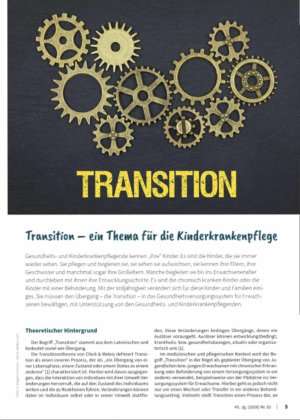 Vorschauseite 1: Transition— ein Thema für die Kinderkraenpflege