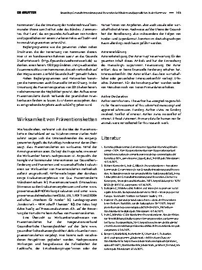 Vorschauseite 3: Gesundheitsförderung und Prävention bei Kindern und Jugendlichen in der Kommune