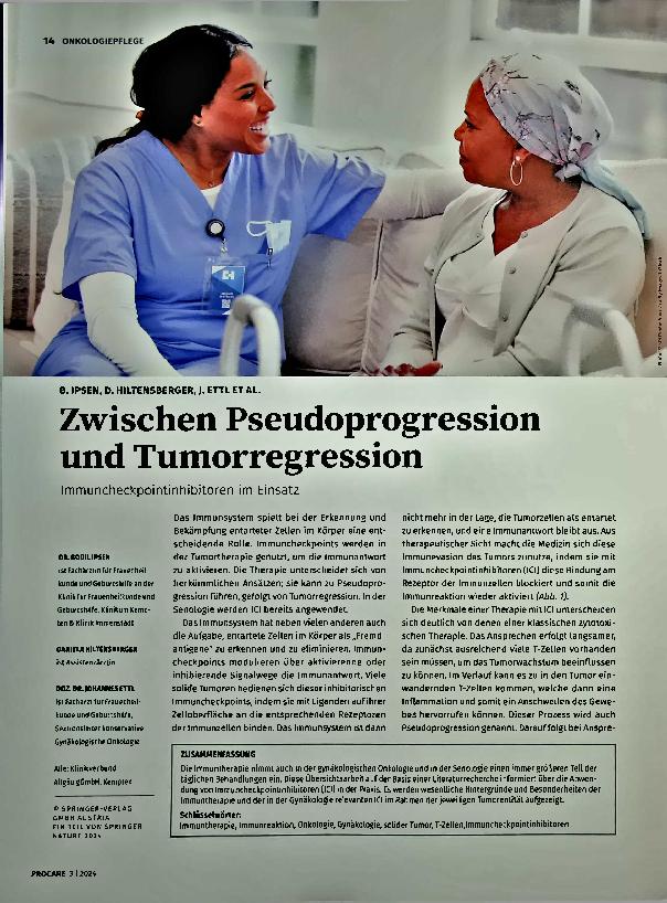 Vorschauseite 1: Zwischen Pseudoprogression und Tumorregression: Immuncheckpoint-Inhibitoren im Einsatz