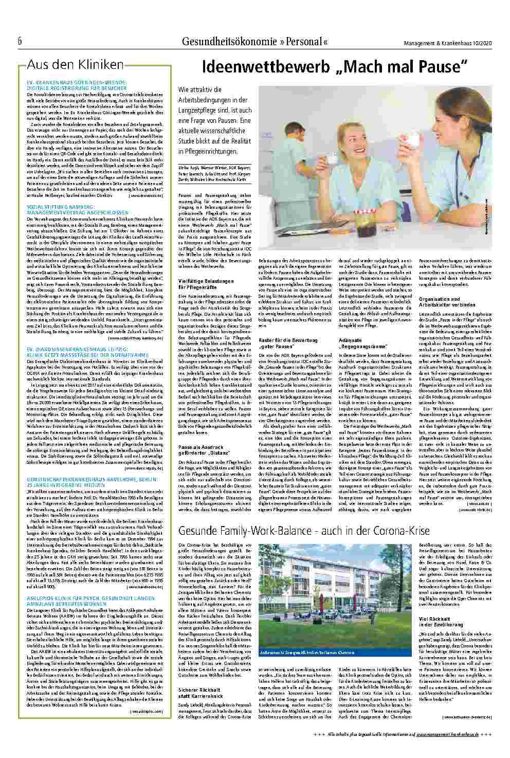 Vorschauseite 1: Gesundheitsökonomie » Personal« Vom Krankenpfleger zum kranken Pfleger