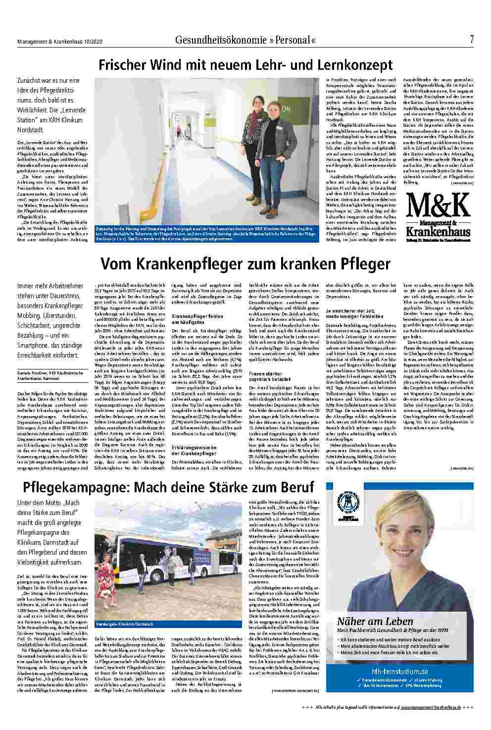 Vorschauseite 2: Gesundheitsökonomie » Personal« Vom Krankenpfleger zum kranken Pfleger