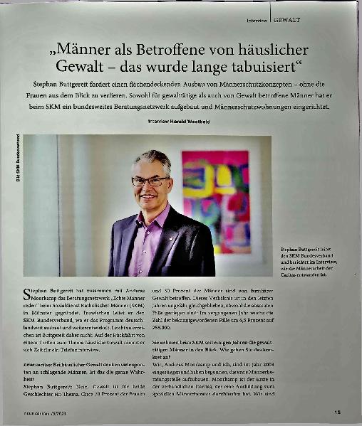 Vorschauseite 1: "Männer als Betroffene von häuslicher Gewalt - das wurde lange tabuisiert"