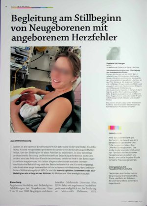Vorschauseite 1: Begleitung am Stillbeginn von Neugeborenen mit angeborenem Herzfehler