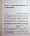 Vorschauseite 1: Reform der Sanktionsregelungen im SGB II ist längst überfällig.