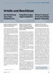 Vorschauseite 1: Urteile und Beschlüsse