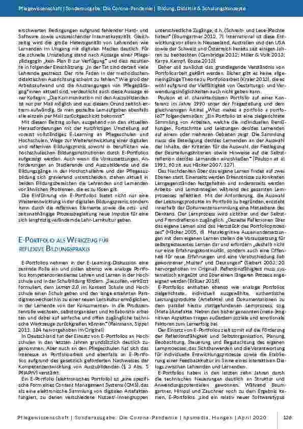Vorschauseite 2: Plötzlich digital! ? Mit E-Portfolios eine reflexive und kooperative Praxis anleiten und begleiten