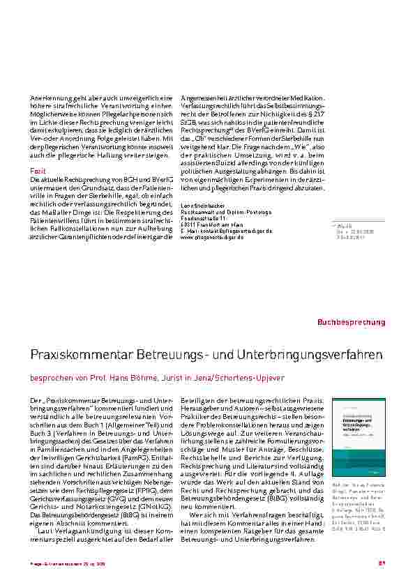 Vorschauseite 5: Der Wille zählt – aktuelle Sterbehilfe-Rechtsprechung von BGH und BVerfG