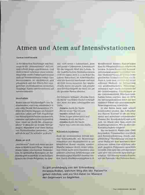 Vorschauseite 1: Atmen und Atem auf Intensivstationen