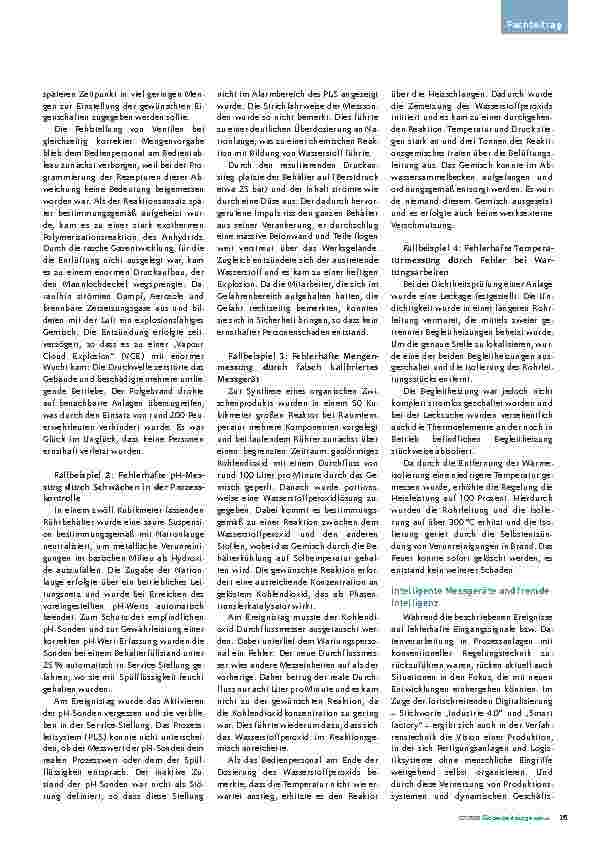 Vorschauseite 2: Wie ein Prozessleitsystem falsche Informationen aufsitzen kann. Außer Kontrolle.