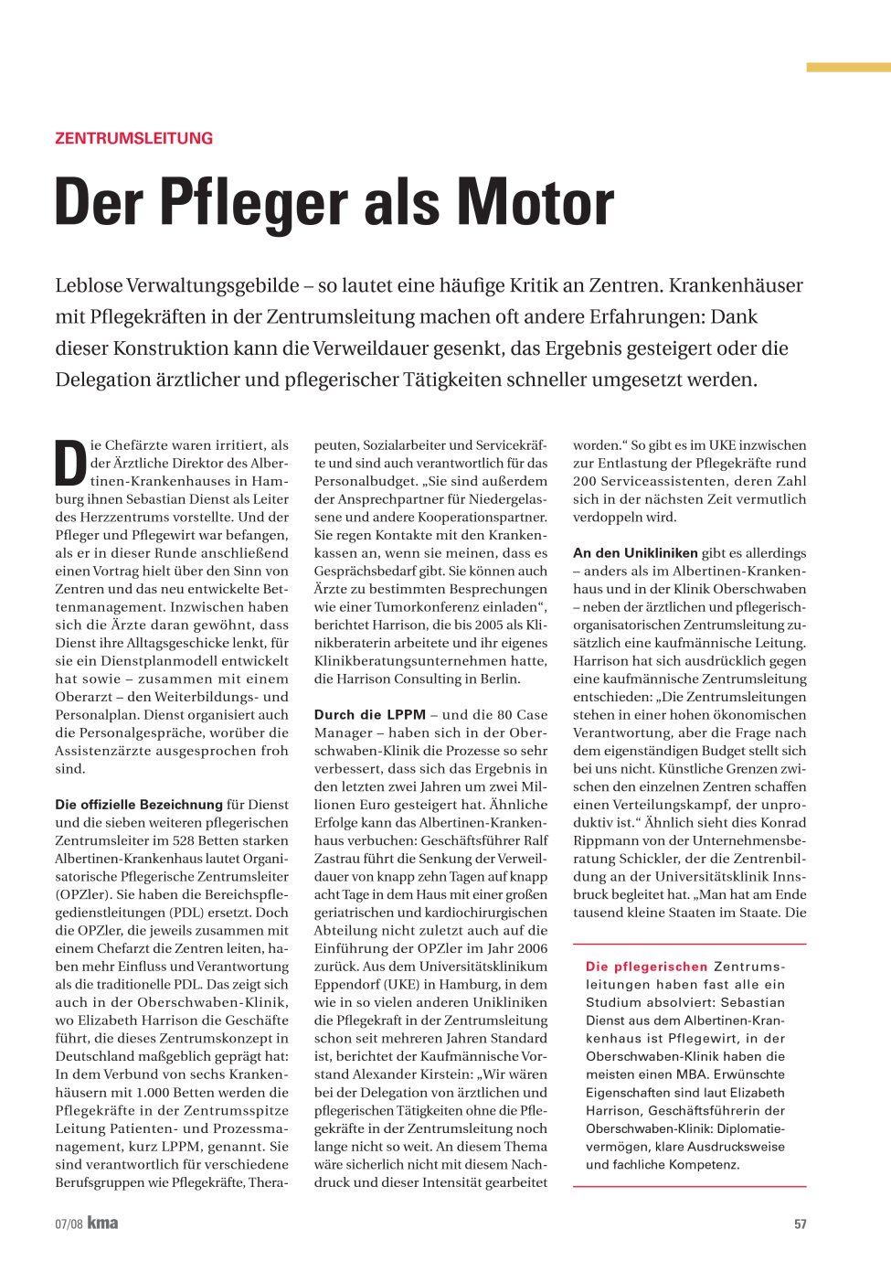 Vorschauseite 1: Der Pfleger als Motor