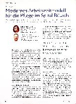 Vorschauseite 1: Modernes Arbeitszeitmodell für die Pflege im Spital Bülach