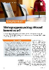 Vorschauseite 1: Wohngruppenzuschlag: Worauf kommt es an?