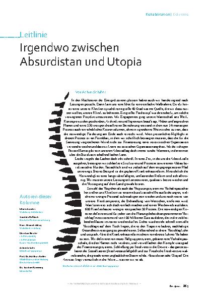 Vorschauseite 1: Irgendwo zwischen Absurdistan und Utopia