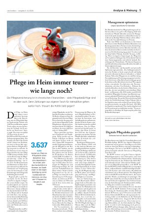 Vorschauseite 1: Pflege im Heim immer teurer – wie lange noch?