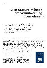 Vorschauseite 1: "Alle Akteure müssen ihre Verantwortung übernehmen."