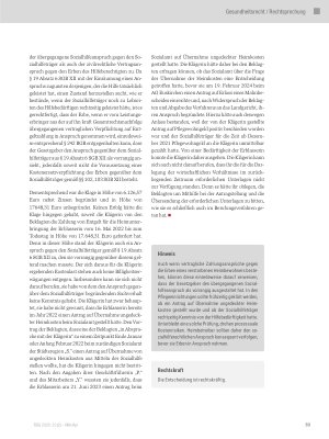 Vorschauseite 3: Vorrang des Sozialhilfeträgers bei ungedeckten Heimkosten