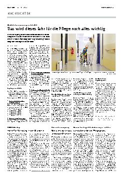 Vorschauseite 1: Das wird dieses Jahr für die Pflege noch alles wichtig.
