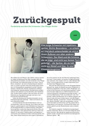 Vorschauseite 1: Zurückgespult Fundstücke aus dem Die Schwester | Der Pfleger-Archiv