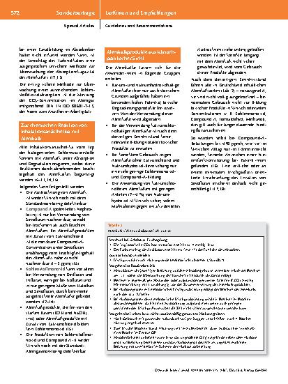 Vorschauseite 4: Atemkalk: Hinweise zu korrektem Umgang und fachgerechter Nutzung in Rückatemsytemen*